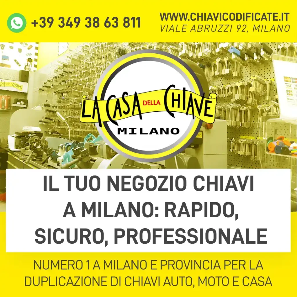 Il tuo negozio chiavi a Milano: rapido, sicuro, professionale