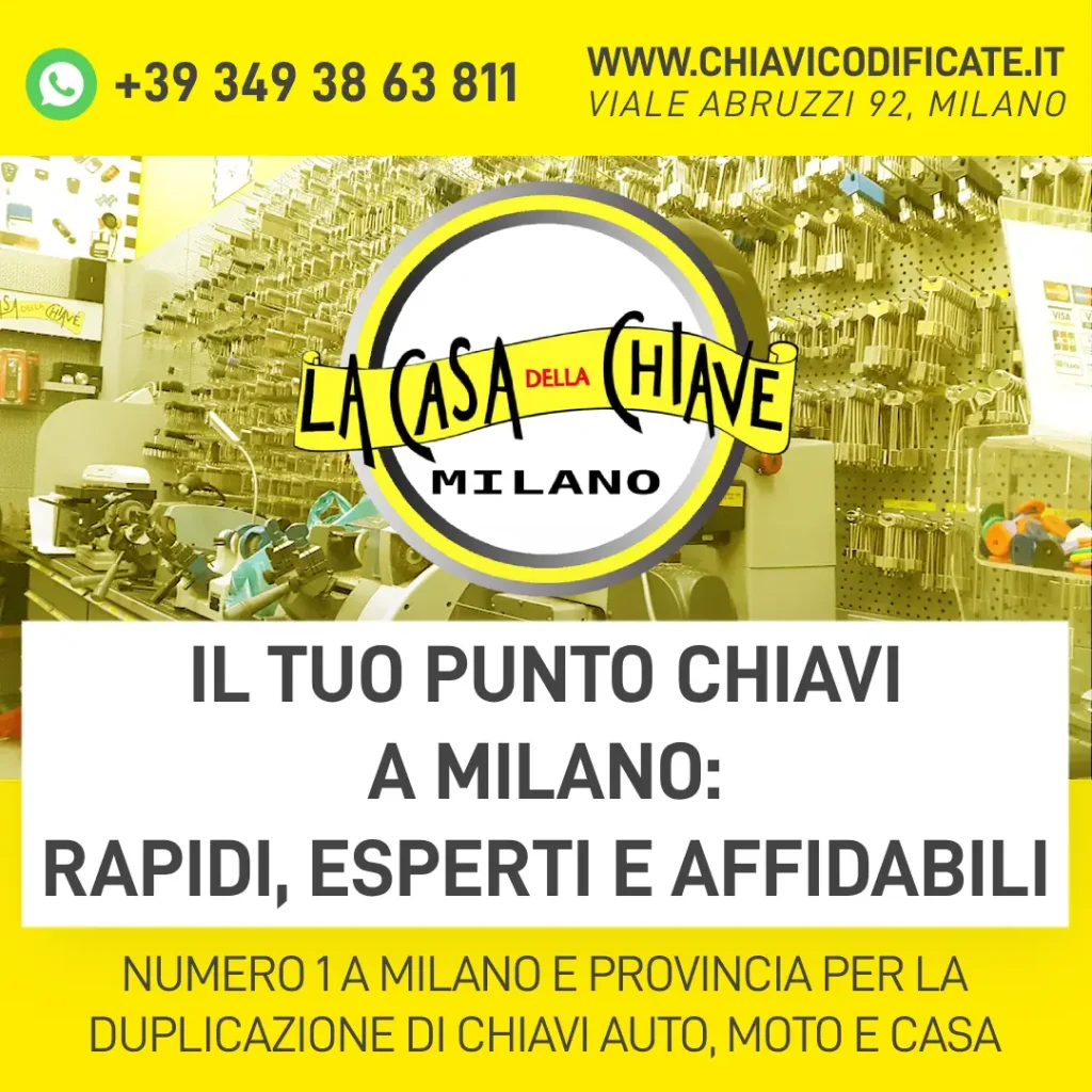 Il tuo punto chiavi a Milano: rapidi, esperti e affidabili