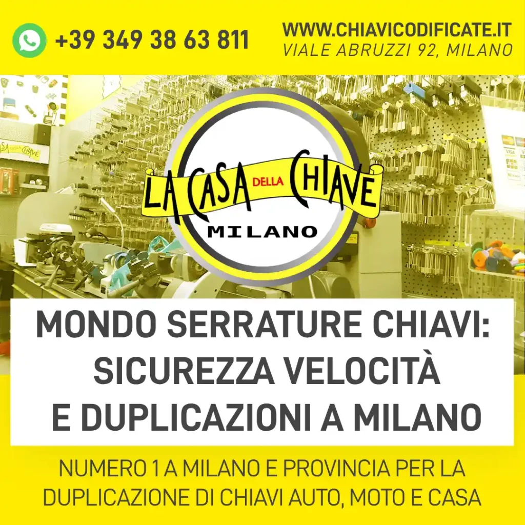 Mondo serrature chiavi: sicurezza velocità e duplicazioni a Milano