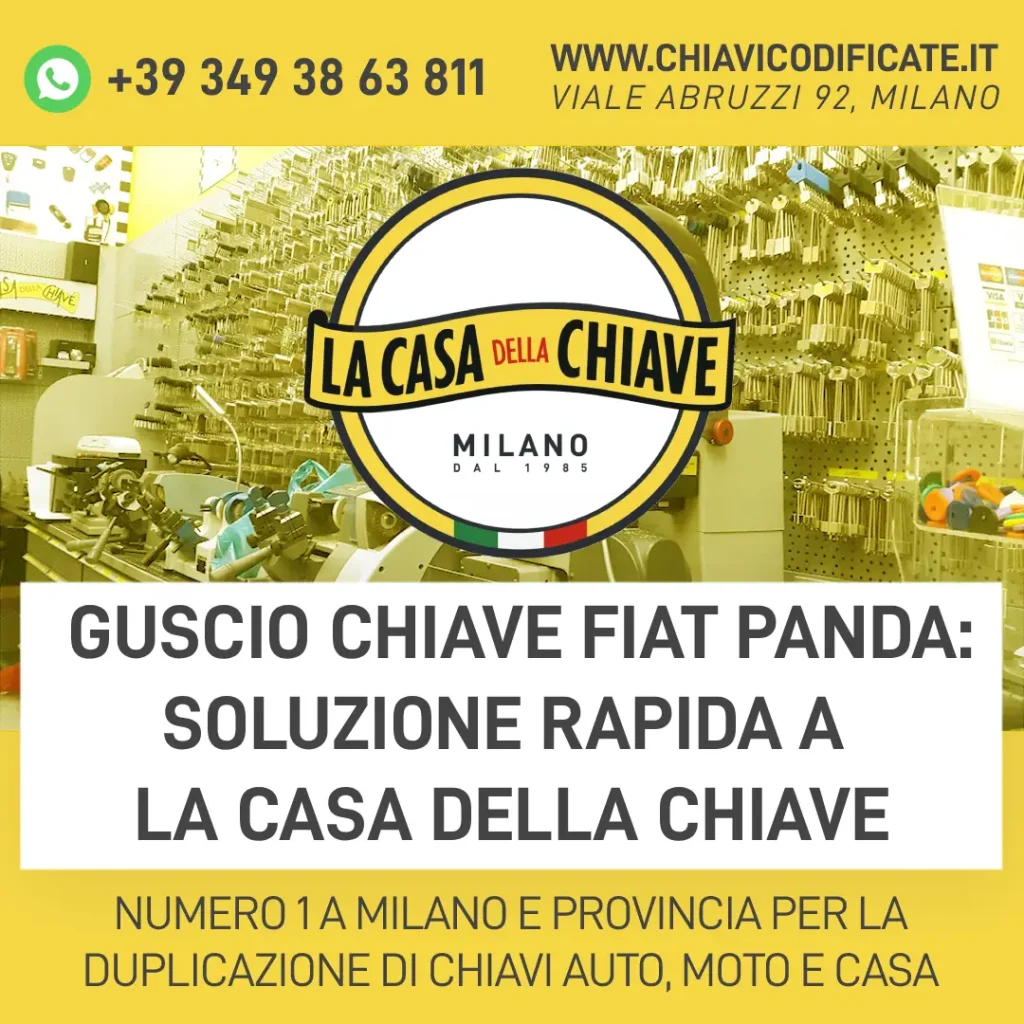 Guscio chiave Fiat Panda: soluzione rapida a La Casa della Chiave