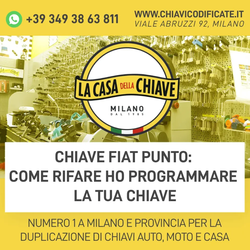 Chiave Fiat Punto: come rifare ho programmare la tua chiave