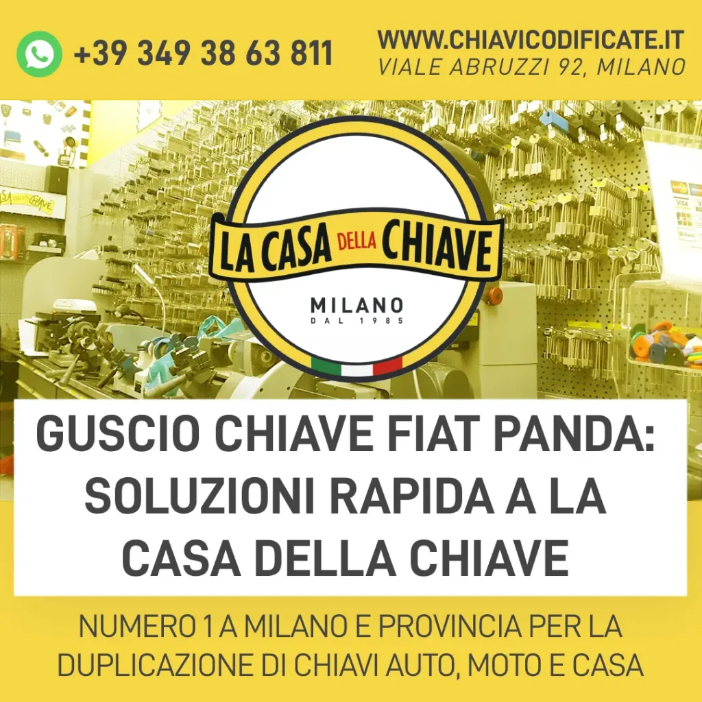 Guscio chiave Fiat Panda: soluzioni rapida a La Casa della Chiave