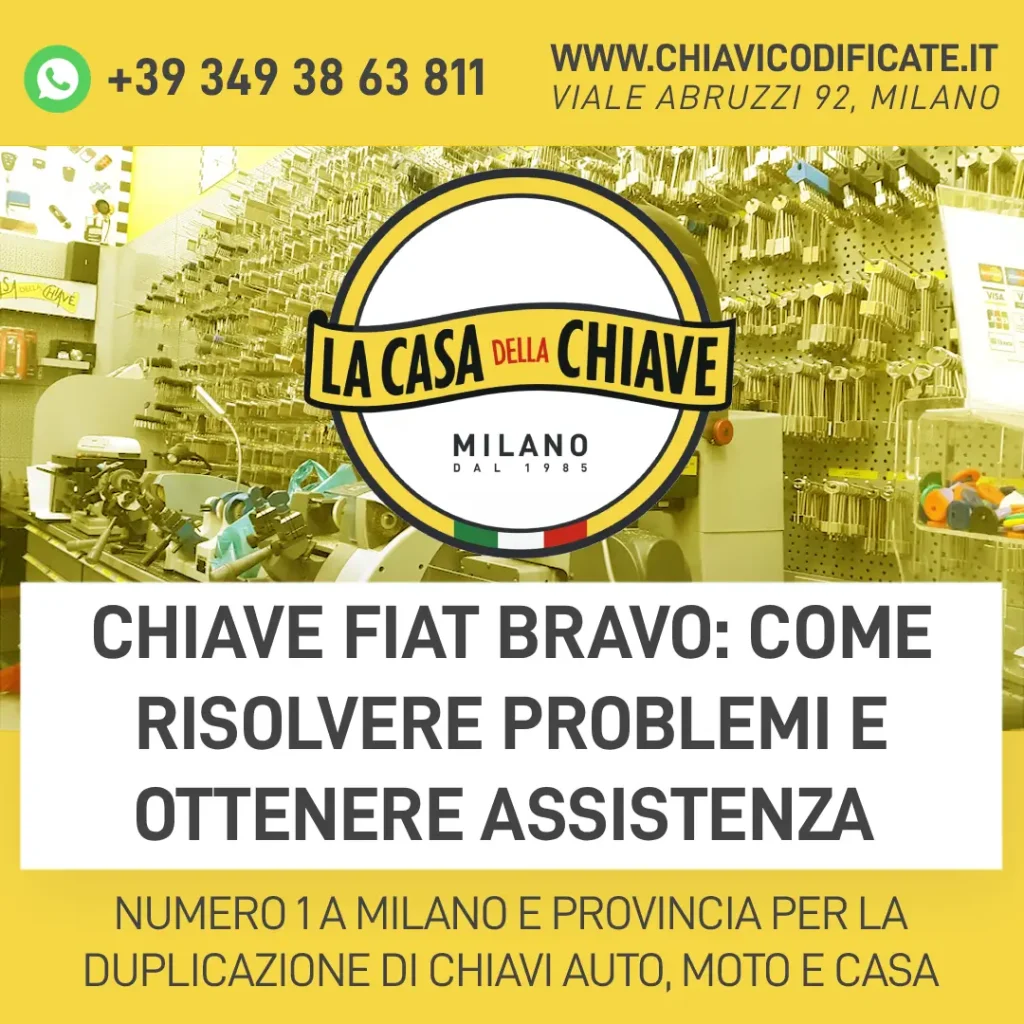 Chiave Fiat Bravo: come risolvere problemi e ottenere assistenza