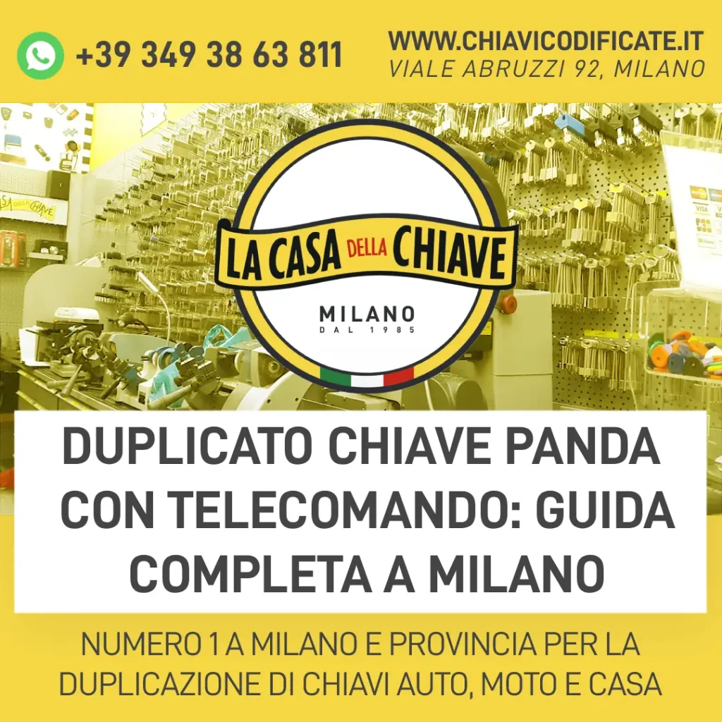 Duplicato chiave Panda con telecomando: guida completa a Milano