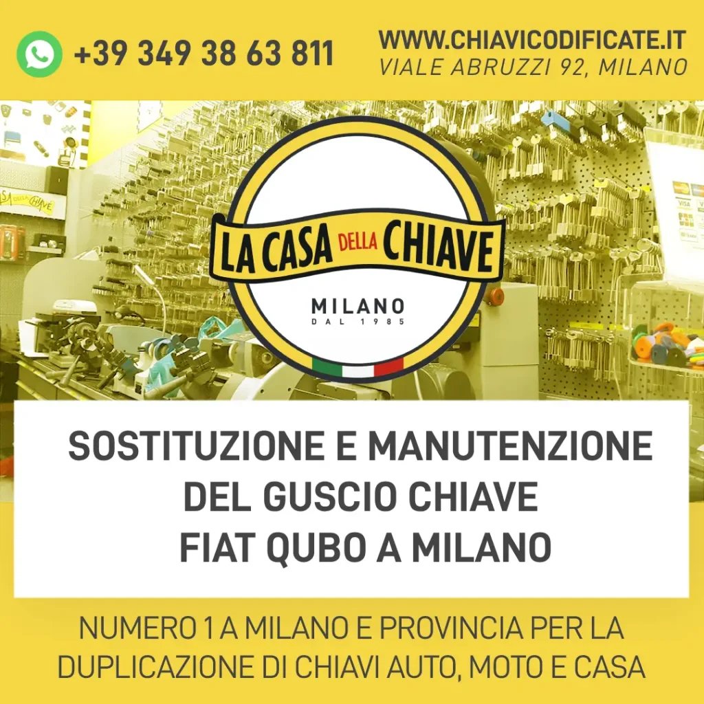 Sostituzione e manutenzione del guscio chiave Fiat Qubo a Milano