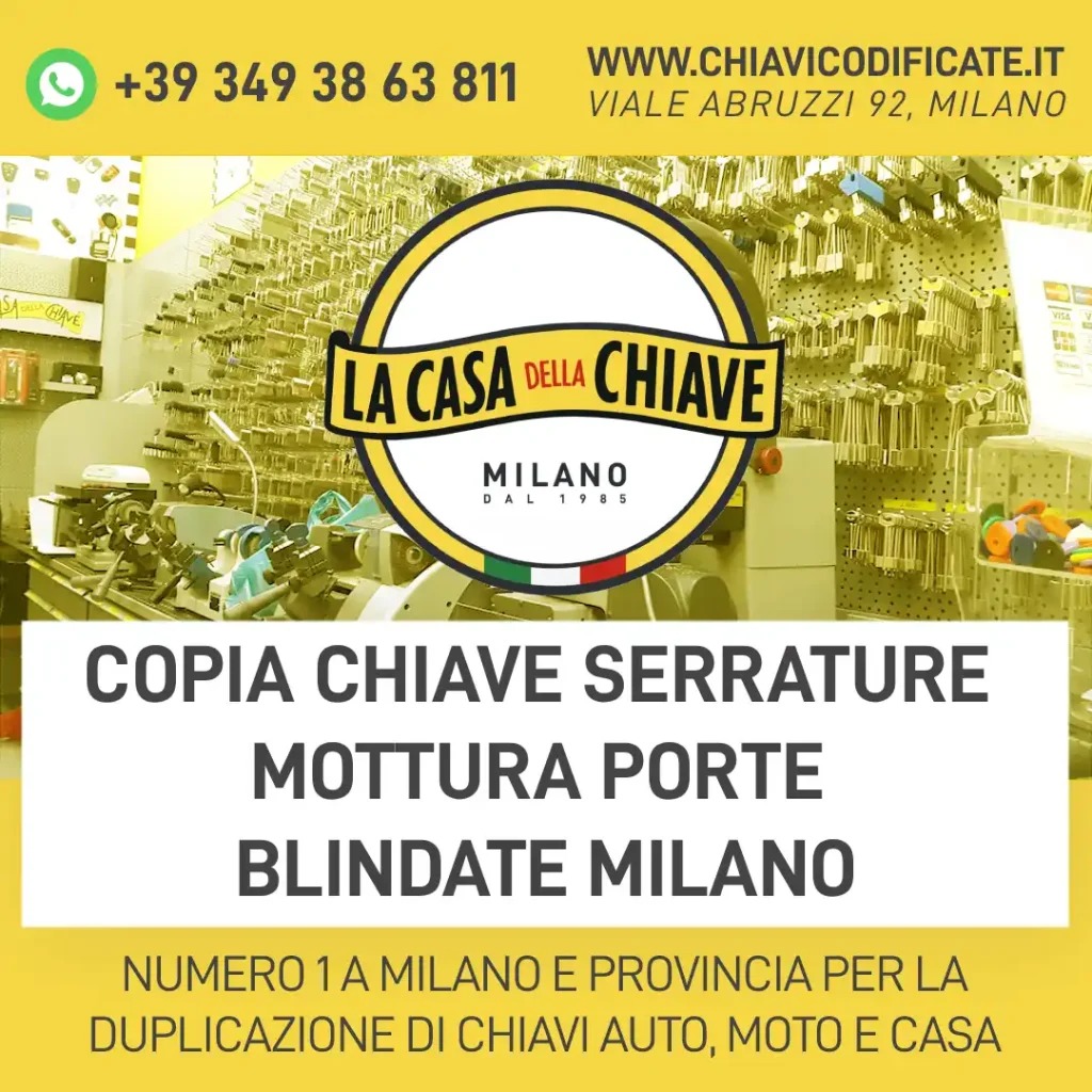 Copia Chiave Serrature Mottura Porte Blindate Milano