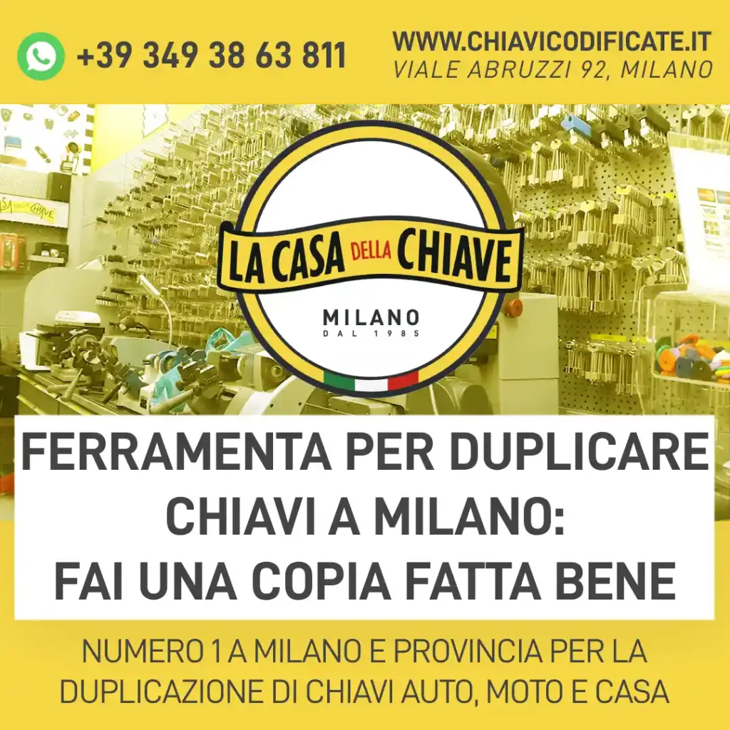 Ferramenta per duplicare chiavi a Milano: fai una copia fatta bene