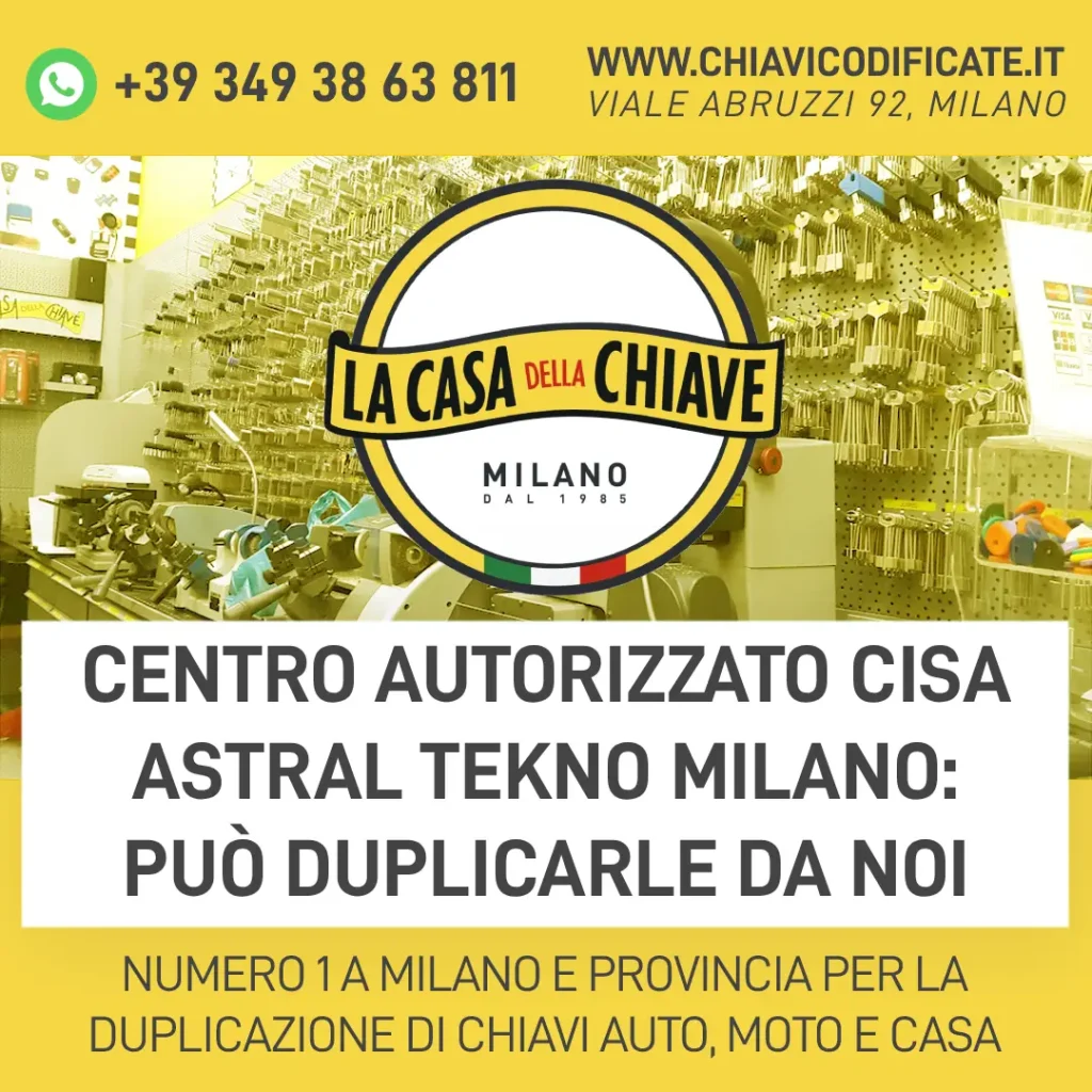 Centro Autorizzato Cisa Astral Tekno Milano: Può Duplicarle da noi