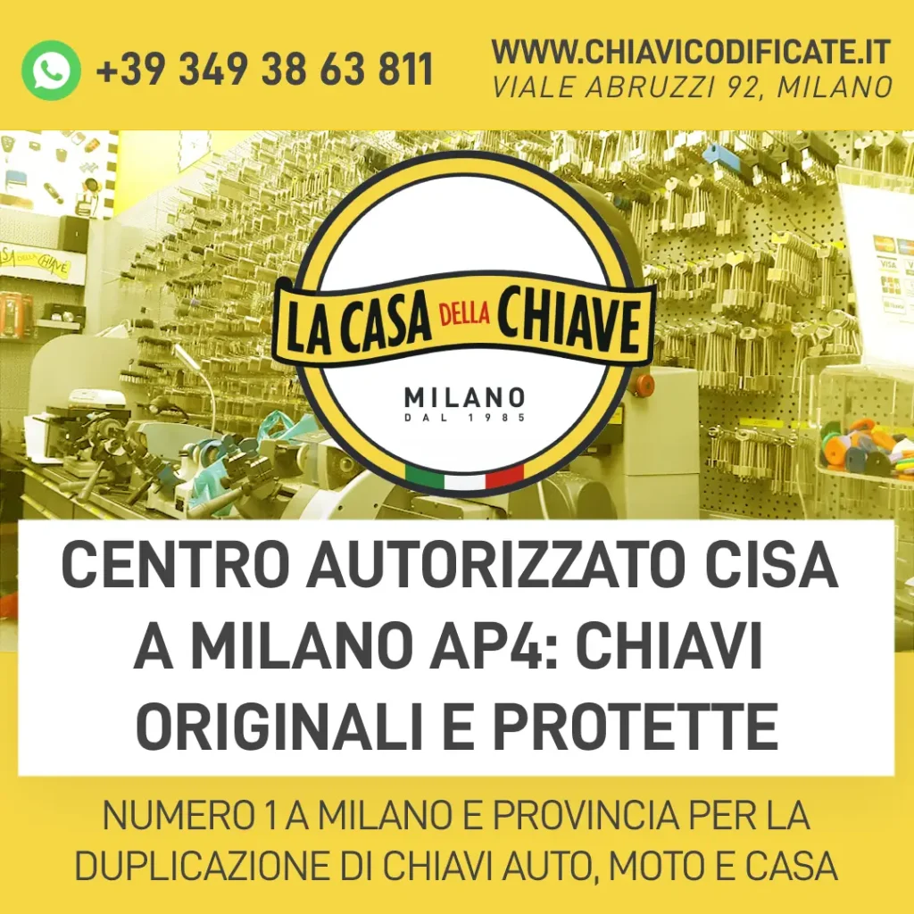 Centro Autorizzato Cisa a Milano AP4: Chiavi Originali e Protette