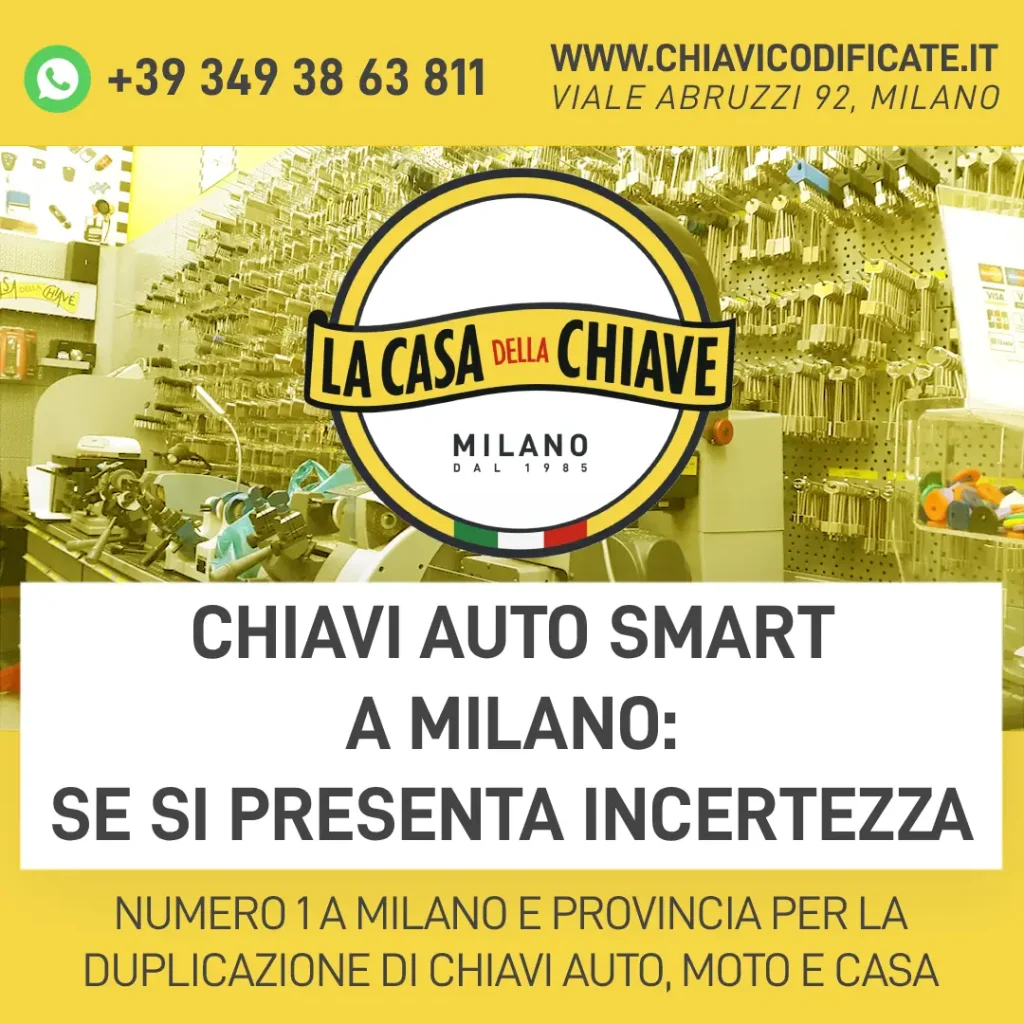 Chiavi auto smart a Milano: se si presenta incertezza