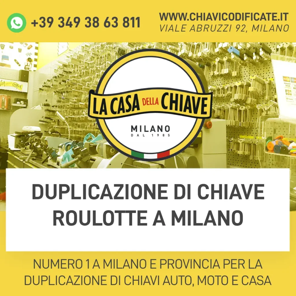 Duplicazione di chiave roulotte a Milano