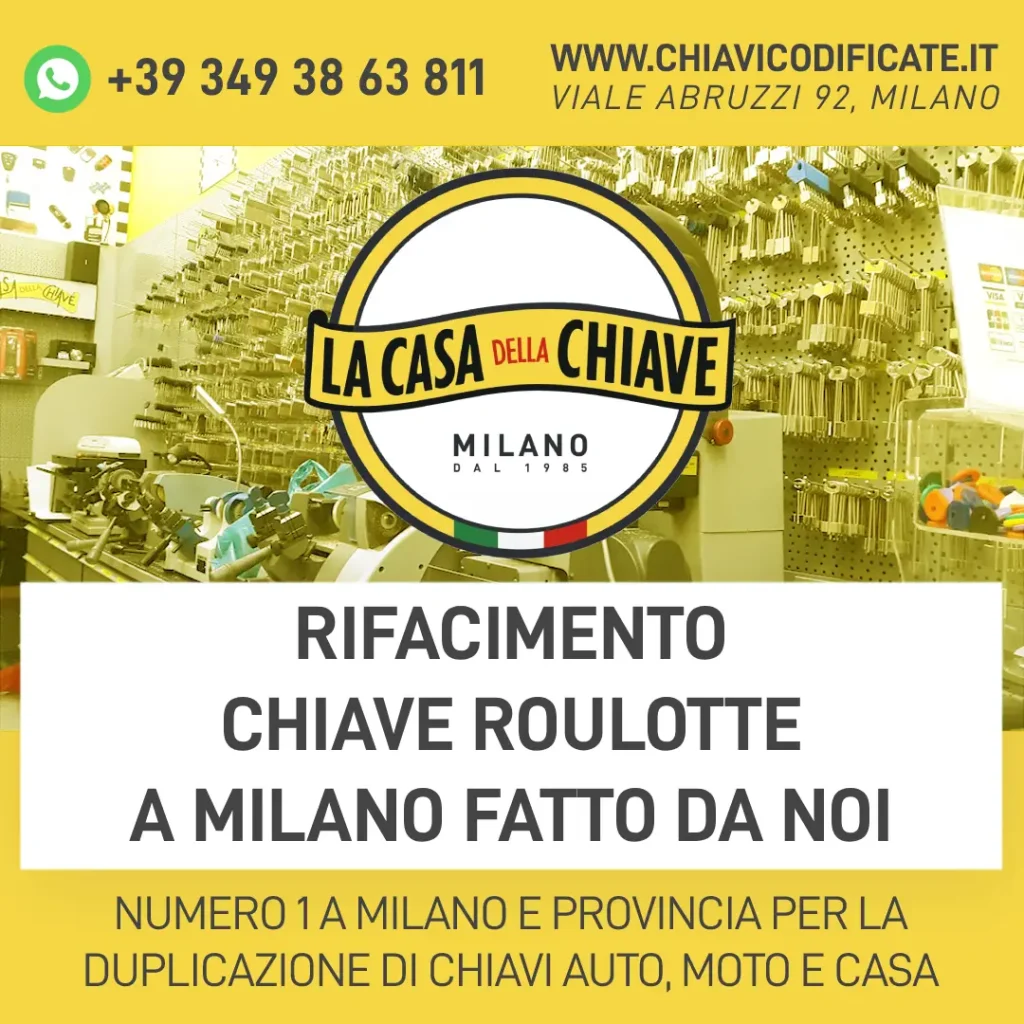 Rifacimento chiave Roulotte a Milano fatto da noi