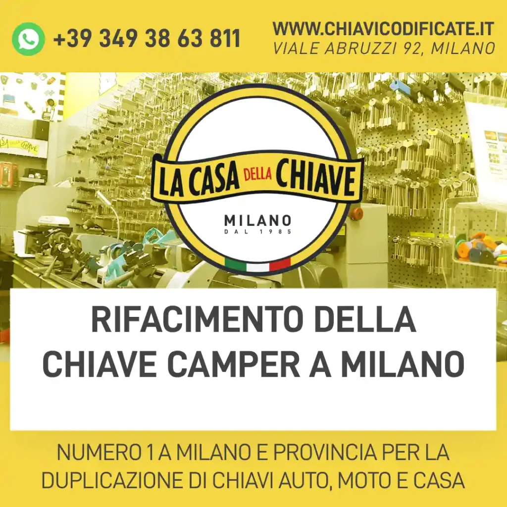 Rifacimento della chiave camper a Milano