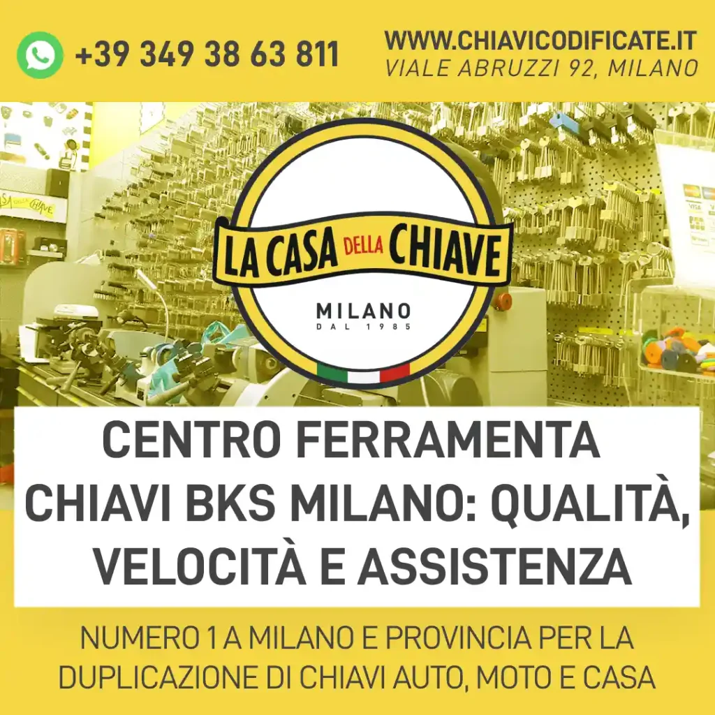Centro ferramenta chiavi BKS Milano: qualità, velocità e assistenza