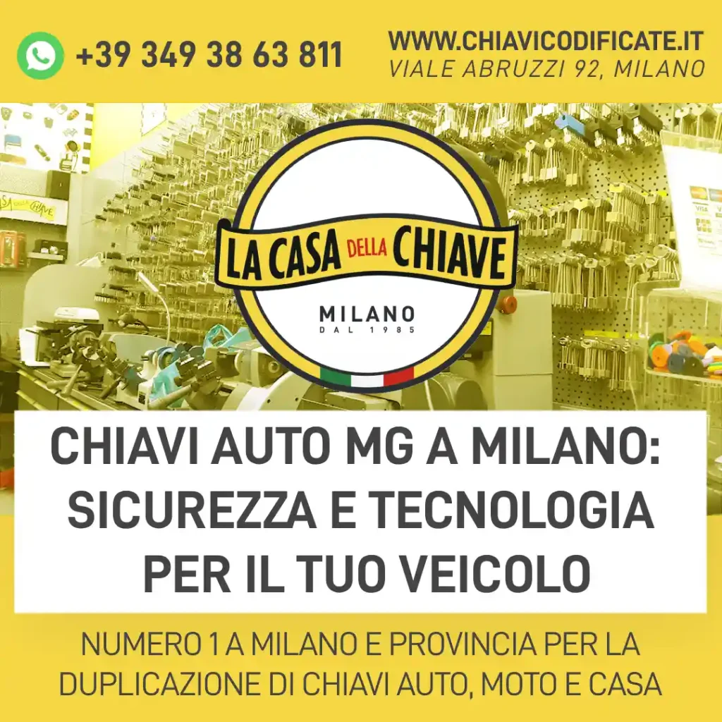 Chiavi auto MG a Milano: Sicurezza e Tecnologia per il Tuo Veicolo