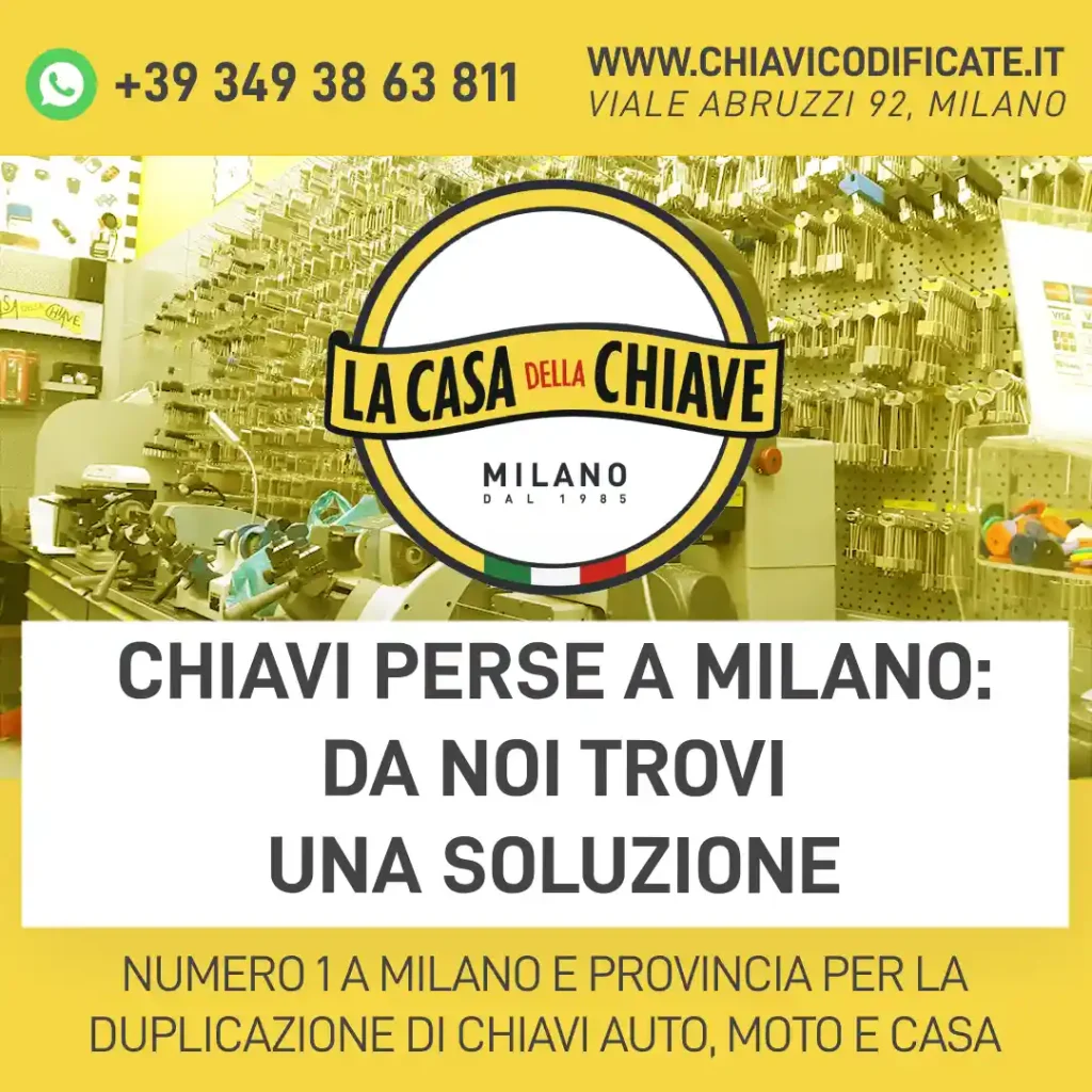 Chiavi perse a Milano: da noi trovi una soluzione
