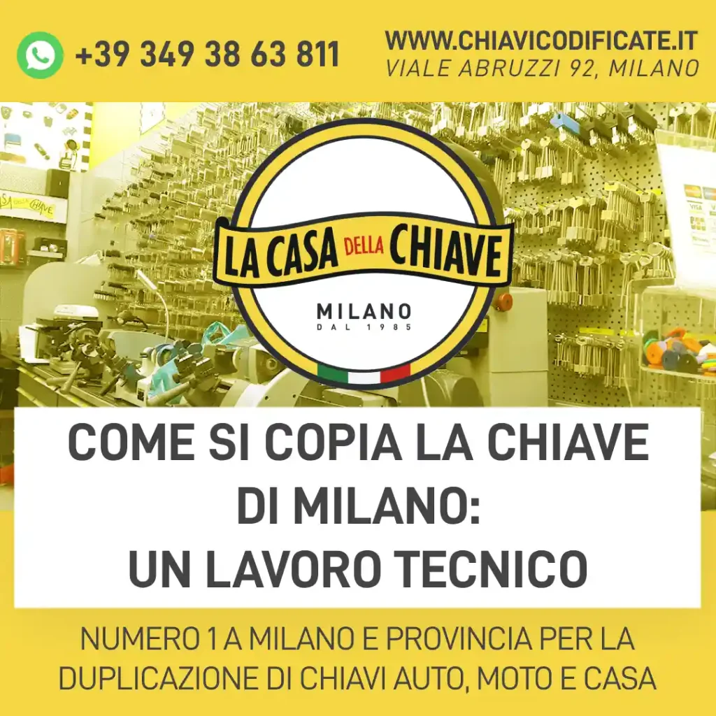 Come si copia la chiave di Milano: un lavoro tecnico