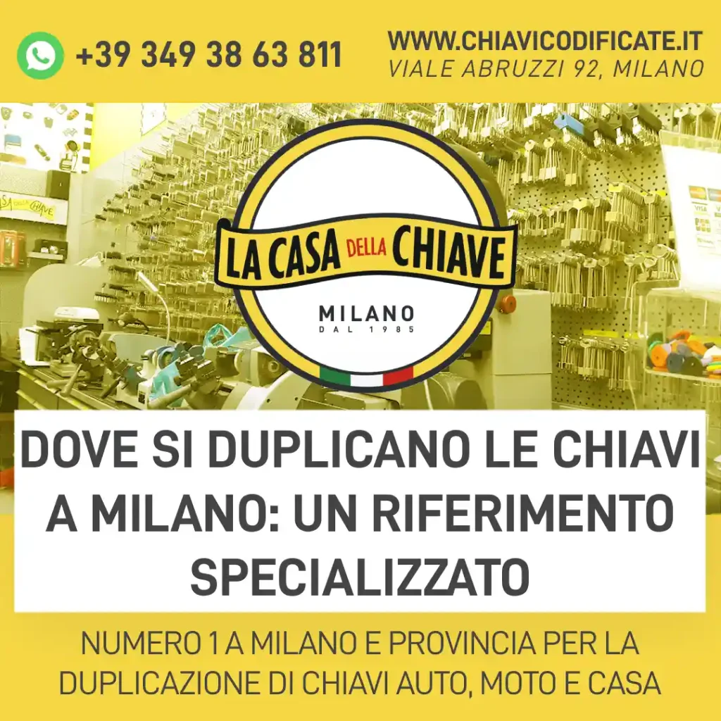 Dove si duplicano le chiavi a Milano: un riferimento specializzato