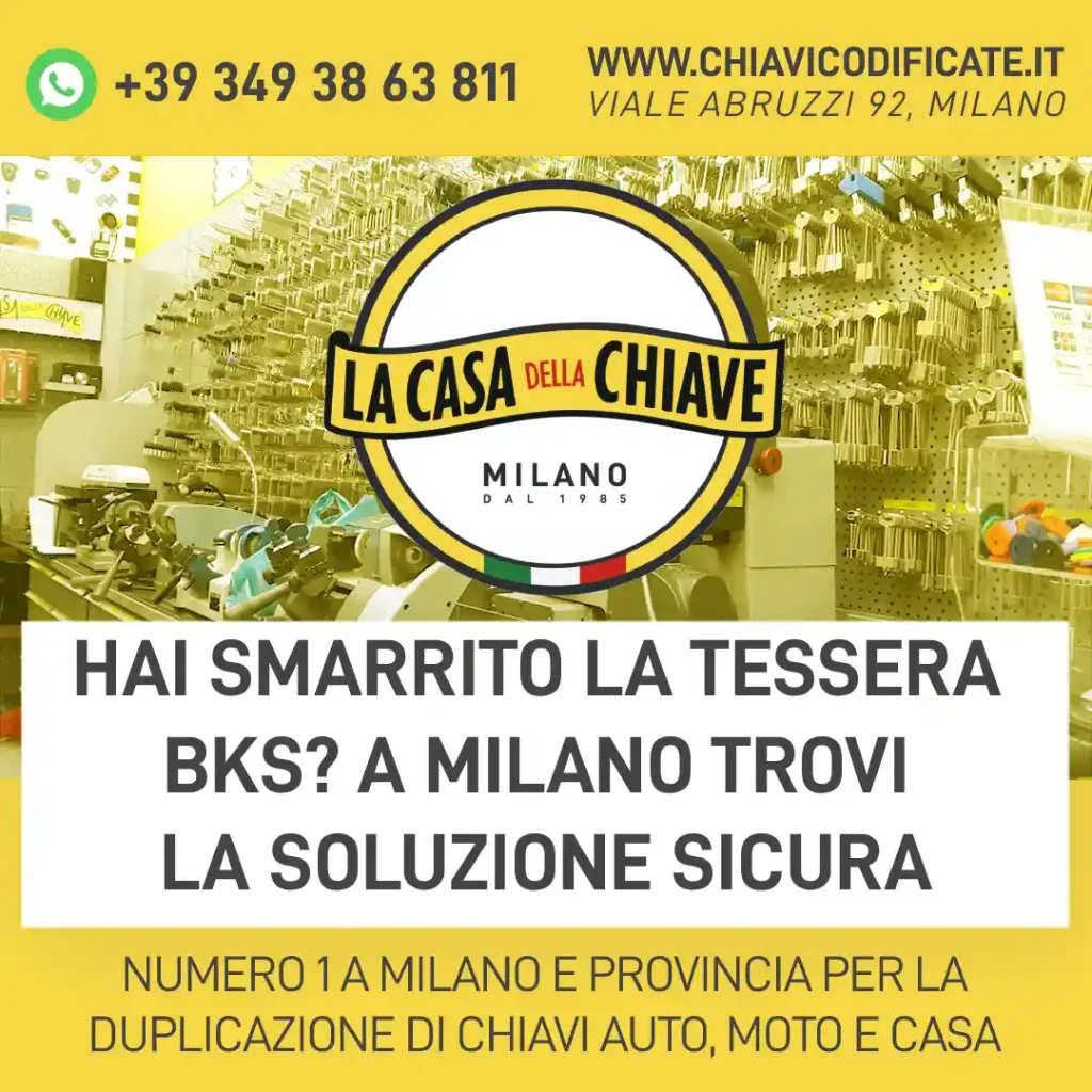 Hai smarrito la tessera BKS? A Milano trovi la soluzione sicura