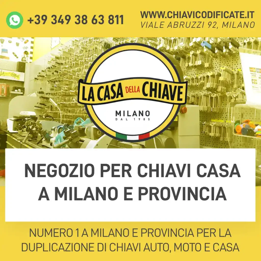 Negozio per chiavi casa a Milano e provincia
