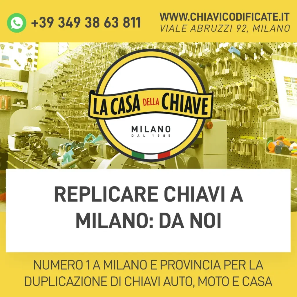 Replicare chiavi a Milano: da noi