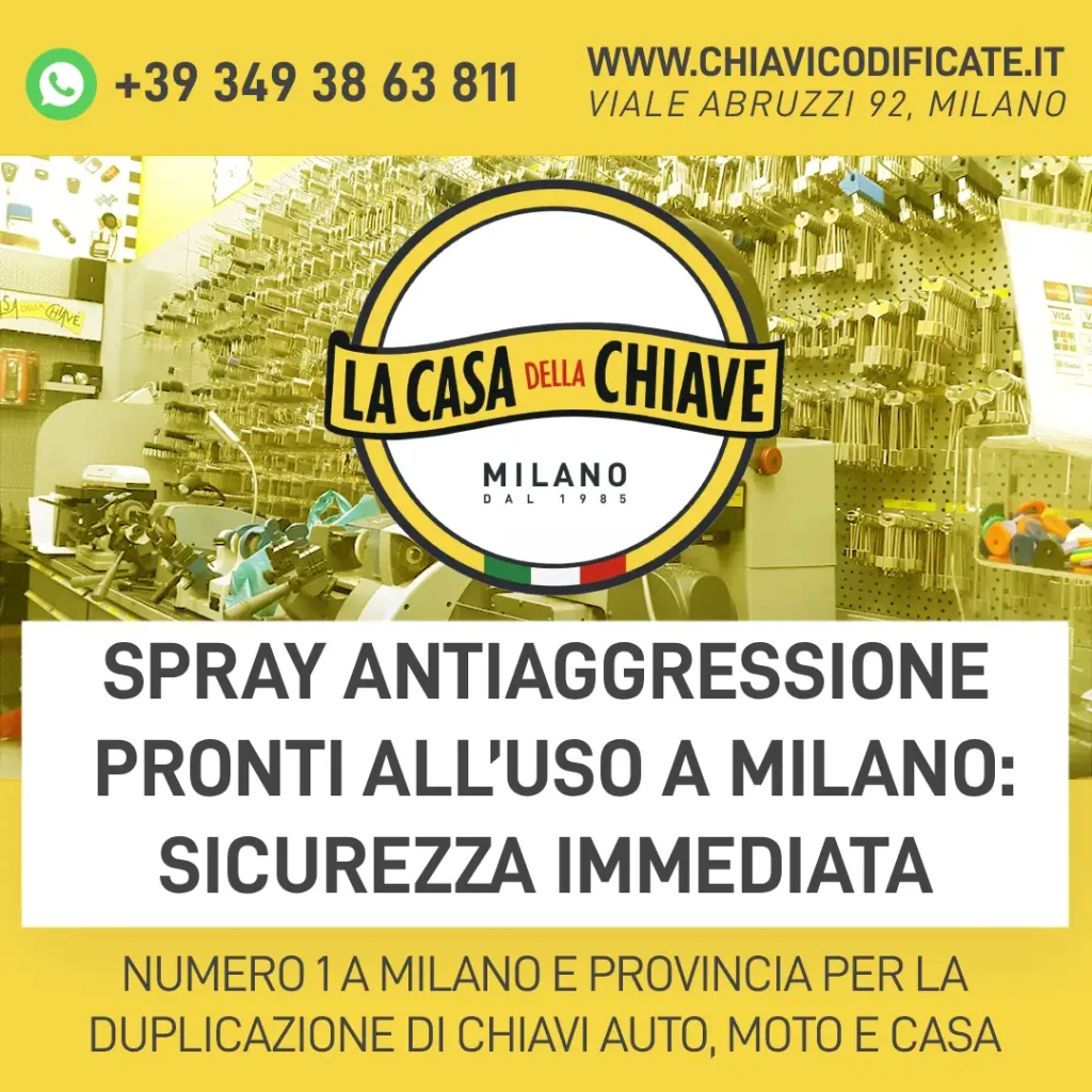 Spray antiaggressione pronti all’uso a Milano: sicurezza immediata