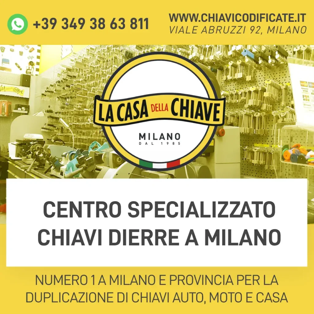 Centro specializzato chiavi Dierre a Milano