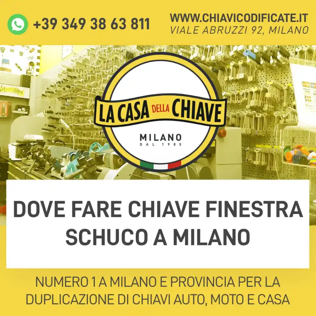 Dove fare chiave finestra Schuco a Milano