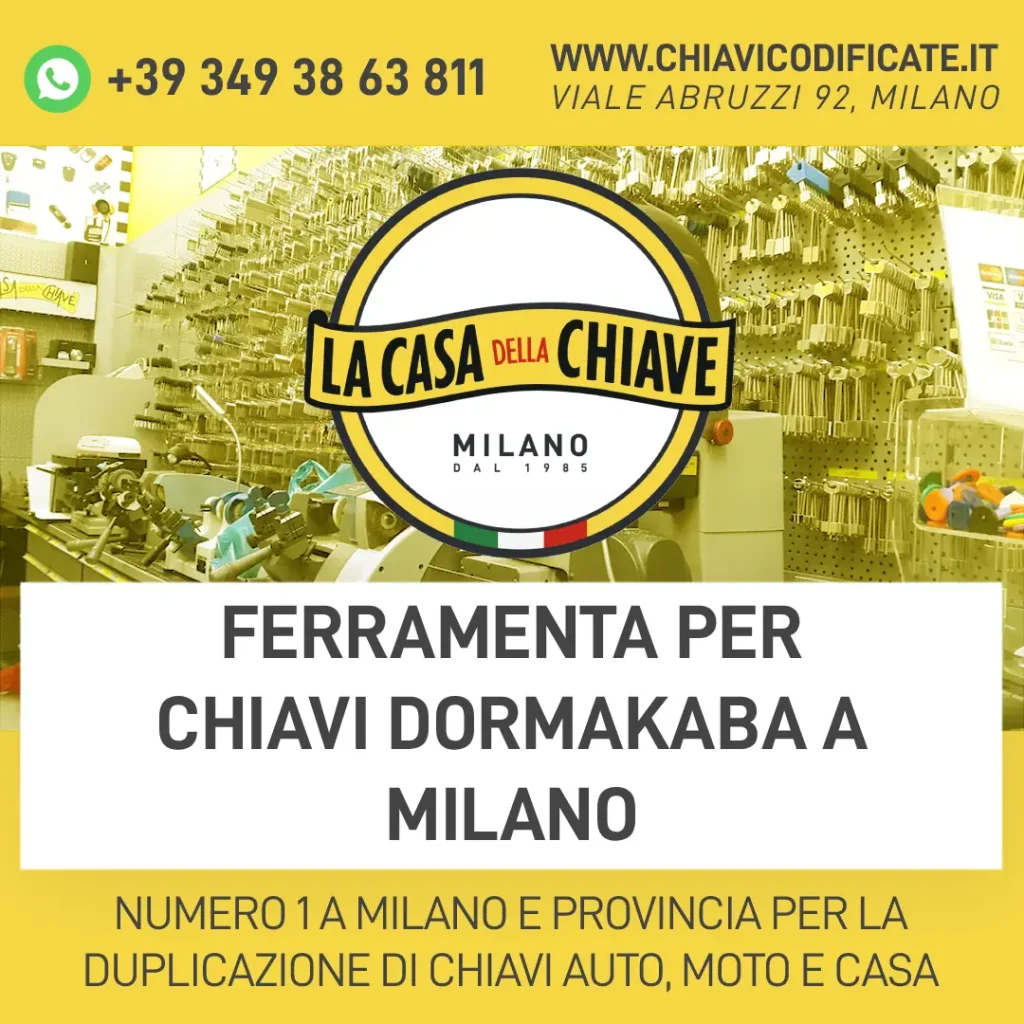 Ferramenta per chiavi Dormakaba a Milano