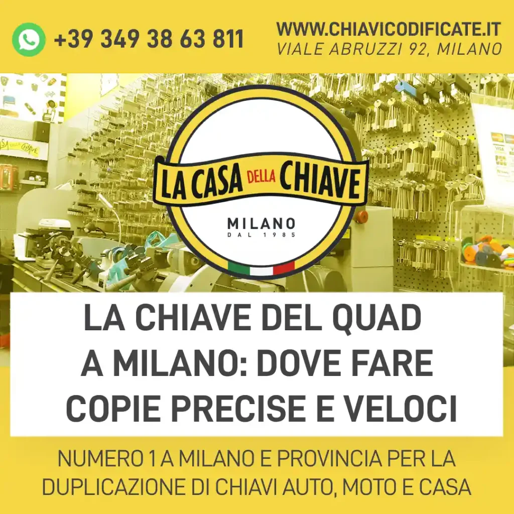 La Chiave del Quad a Milano: Dove Fare Copie Precise e Veloci