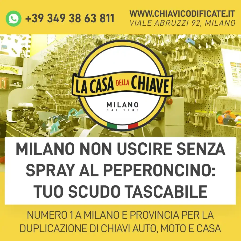 Milano Non uscire senza Spray al Peperoncino: tuo scudo tascabile