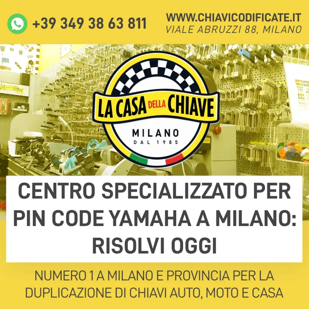 Centro specializzato per Pin Code Yamaha a Milano: risolvi oggi
