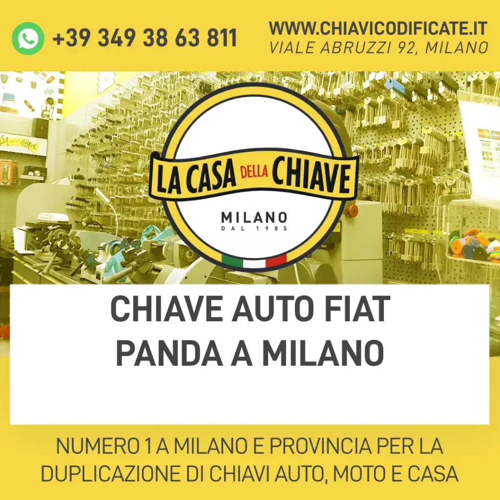Chiave auto fiat Panda a Milano