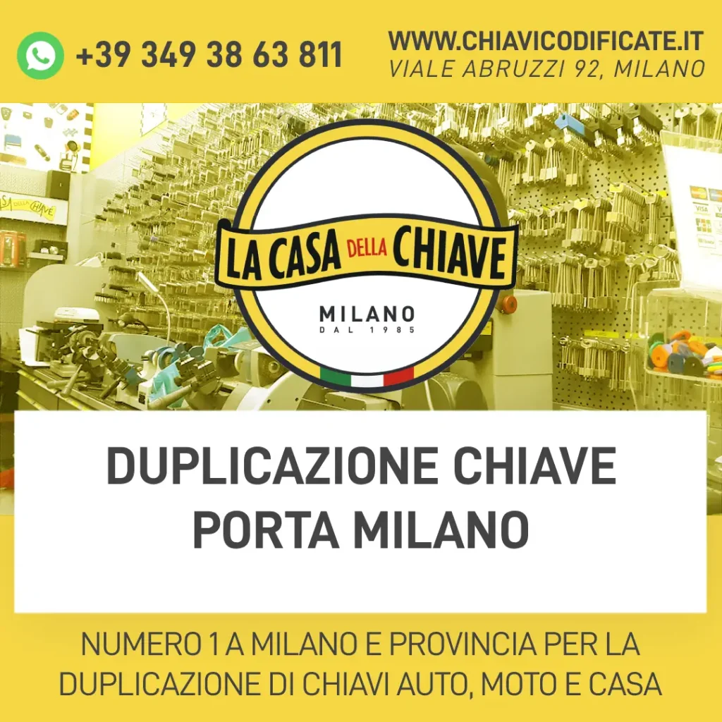 Duplicazione chiave porta Milano
