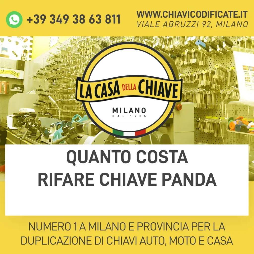 Quanto costa rifare chiave Panda