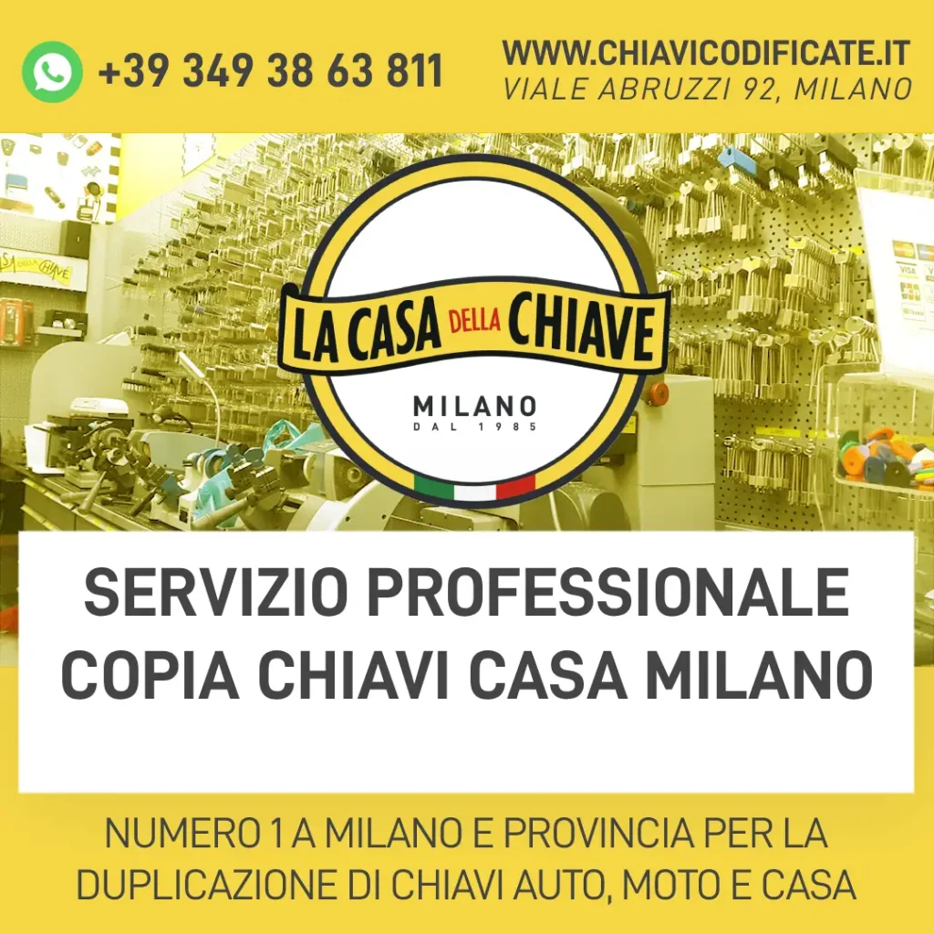Servizio professionale copia chiavi casa Milano
