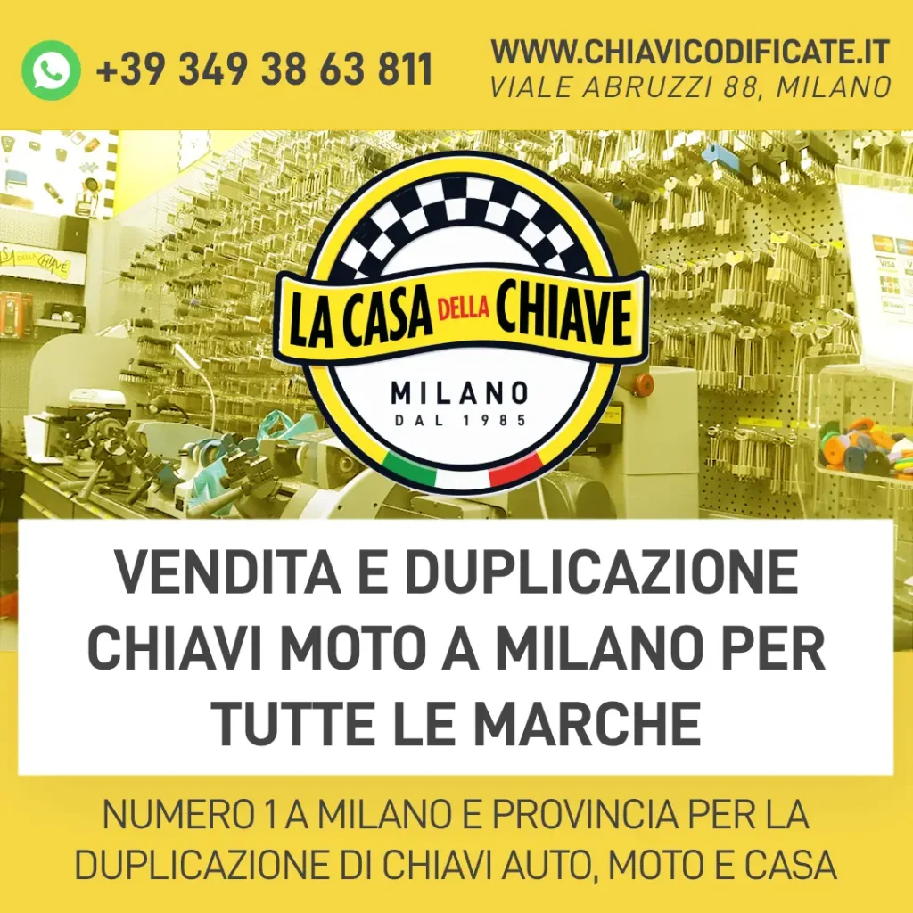 Vendita e Duplicazione Chiavi Moto a Milano per Tutte le Marche