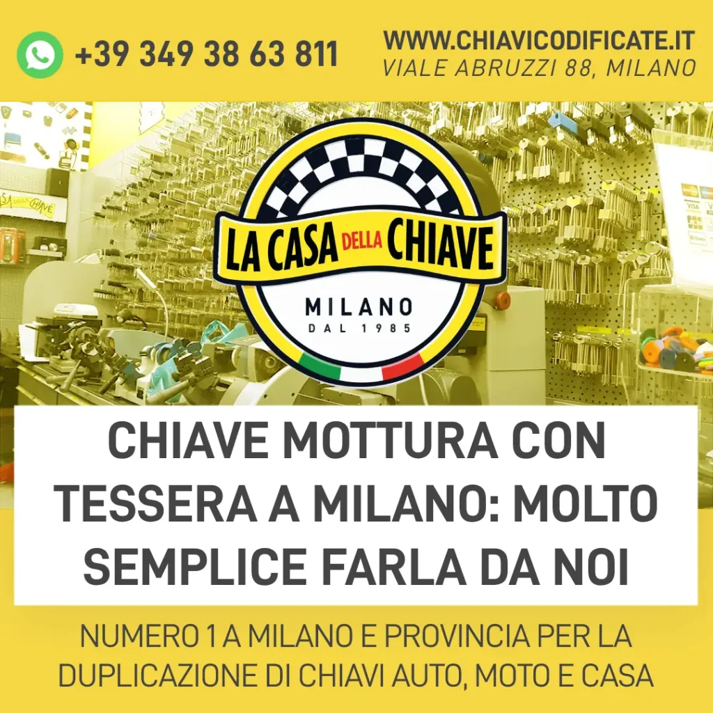 Chiave Mottura con tessera a Milano: molto semplice farla da noi