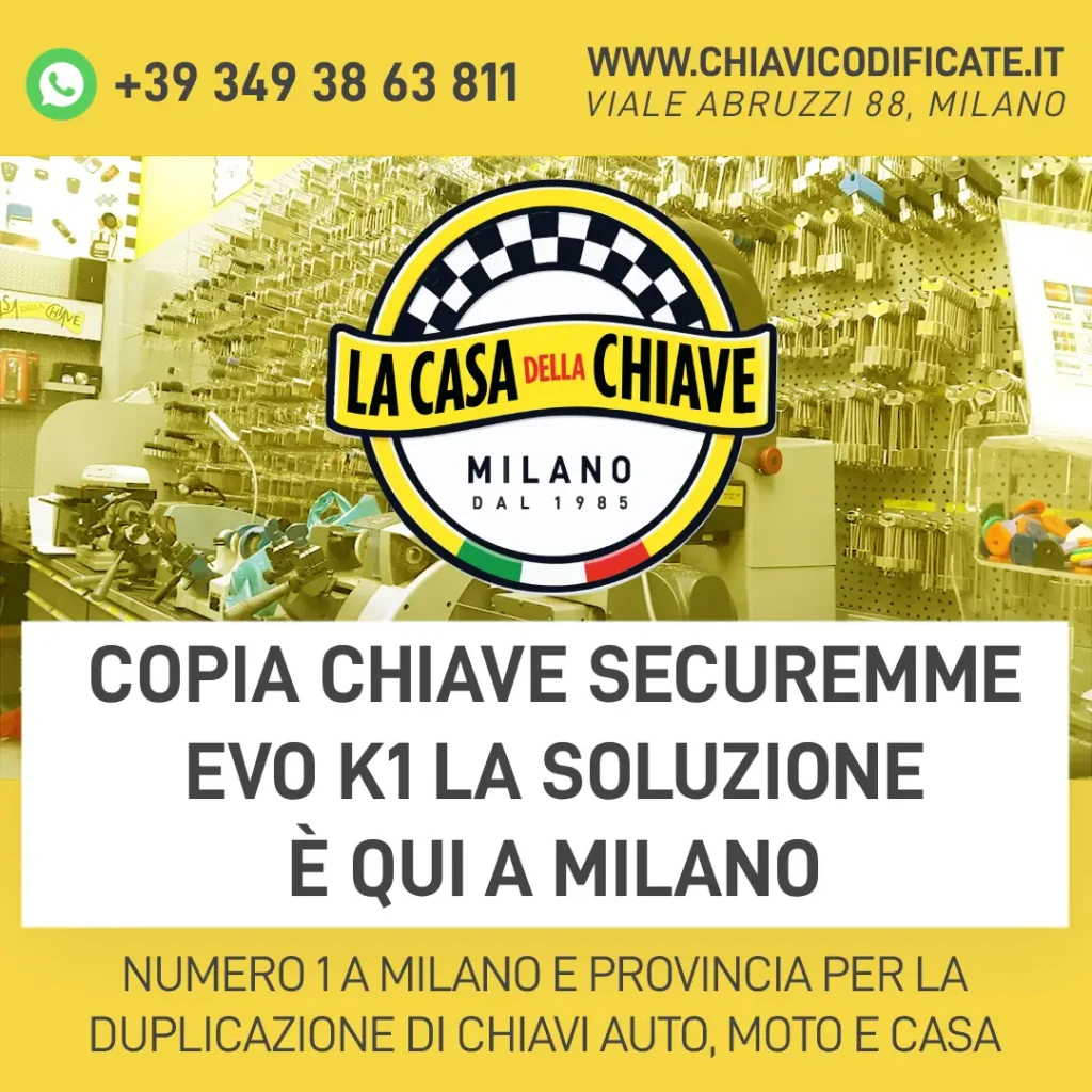 Copia Chiave Securemme Evo K1 La Soluzione è Qui a Milano