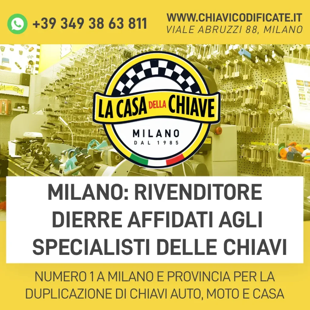 Milano: Rivenditore Dierre Affidati agli Specialisti delle Chiavi