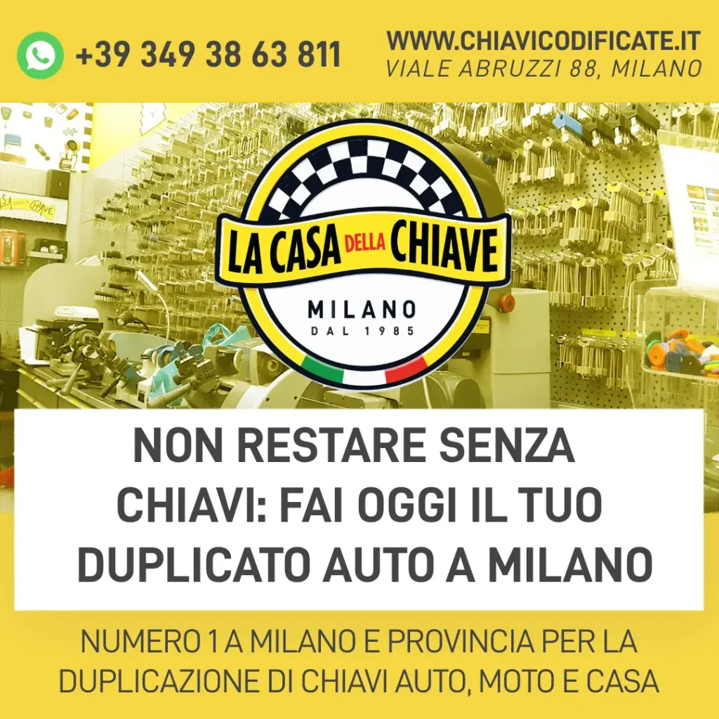 Non Restare Senza Chiavi: Fai Oggi il Tuo Duplicato Auto a Milano