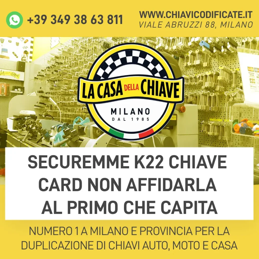 Securemme k22 Chiave Card non affidarla al primo che capita