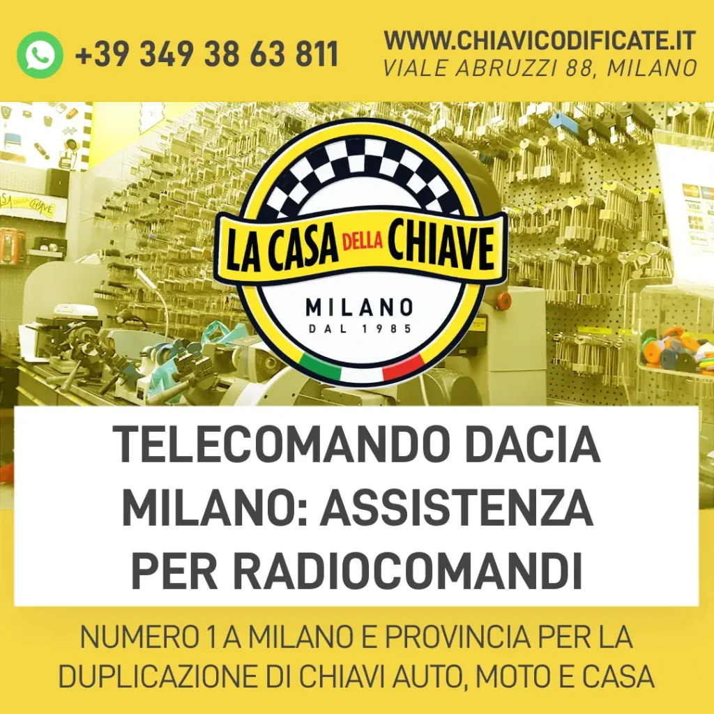 Telecomando Dacia Milano: assistenza per radiocomandi