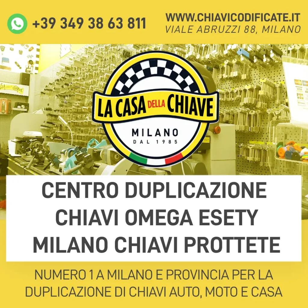 Centro duplicazione chiavi Omega ESETY Milano Chiavi Prottete