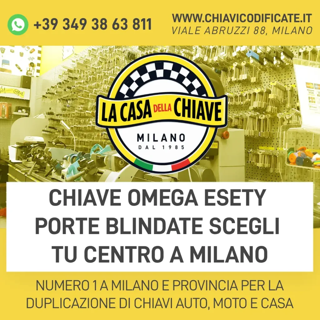 Chiave Omega ESETY Porte Blindate Scegli tu Centro a Milano