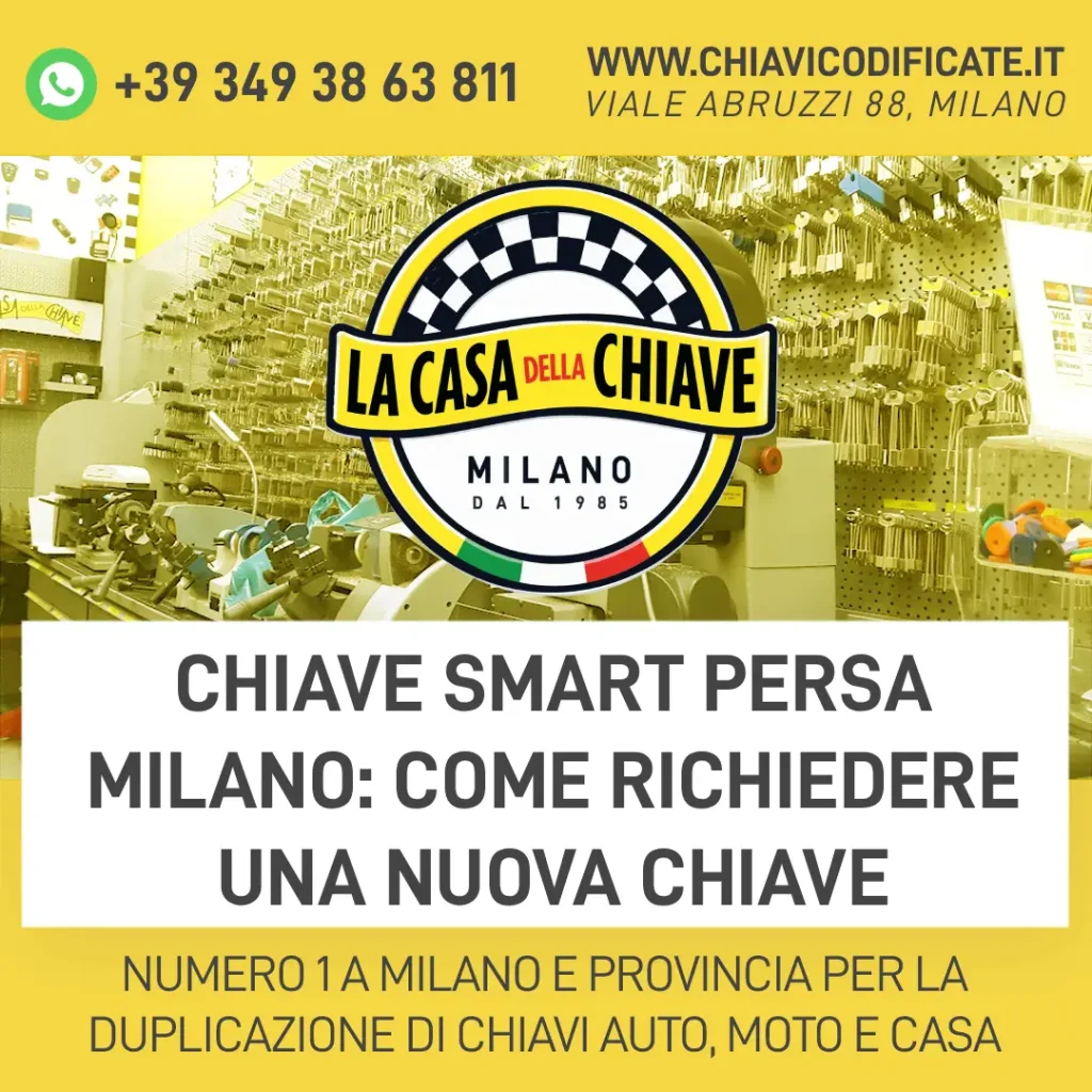 Chiave Smart persa Milano: come richiedere una nuova chiave