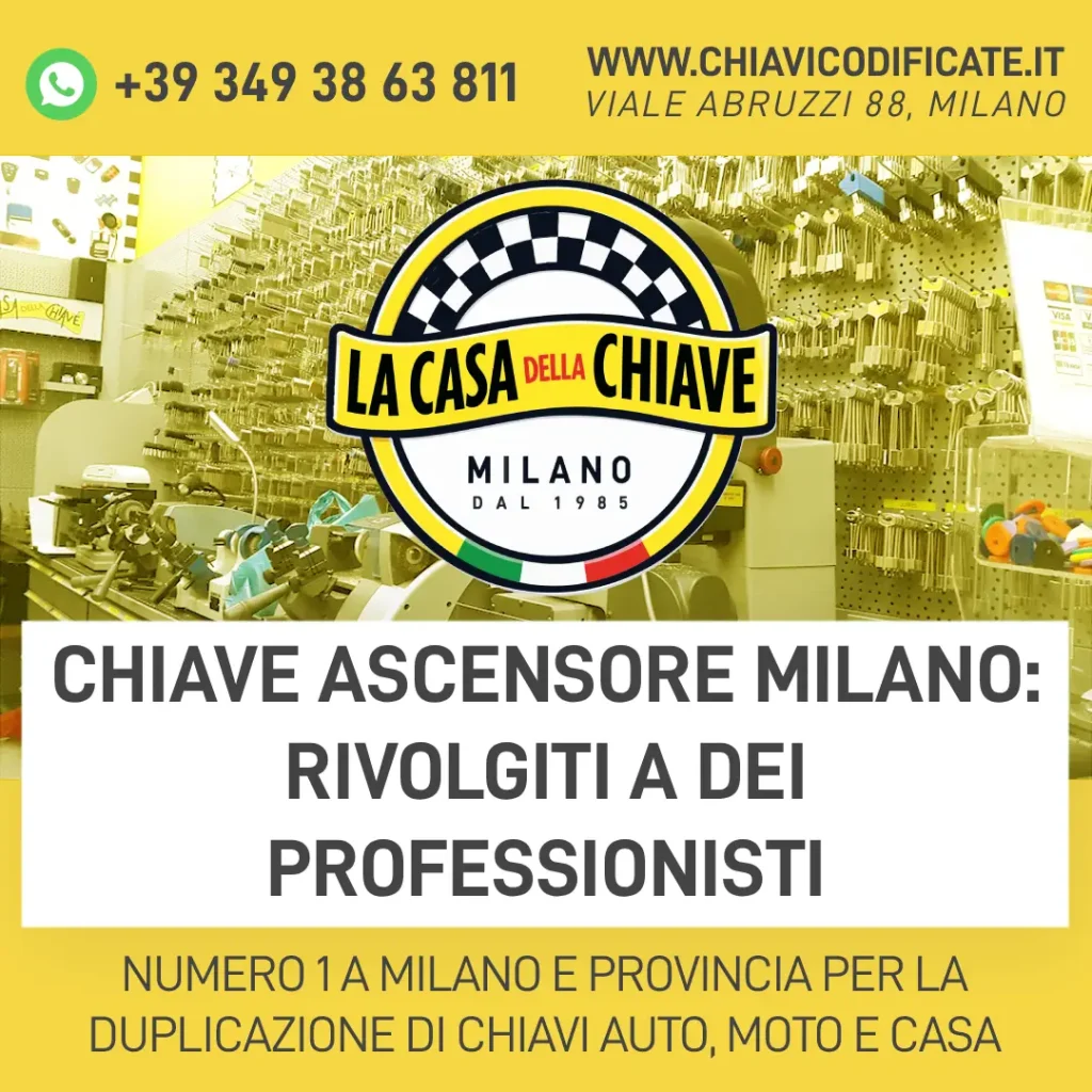Chiave ascensore Milano: rivolgiti a dei professionisti