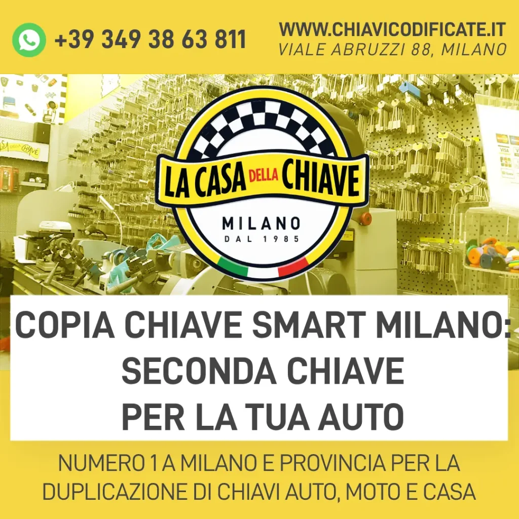 Copia chiave Smart Milano: seconda chiave per la tua auto