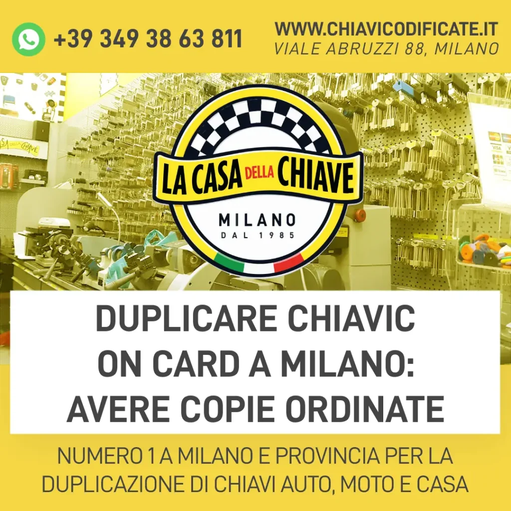 Duplicare chiavi con card a Milano: avere copie ordinate