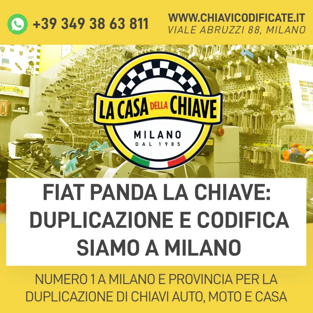 Fiat Panda la Chiave: Duplicazione e Codifica siamo a Milano
